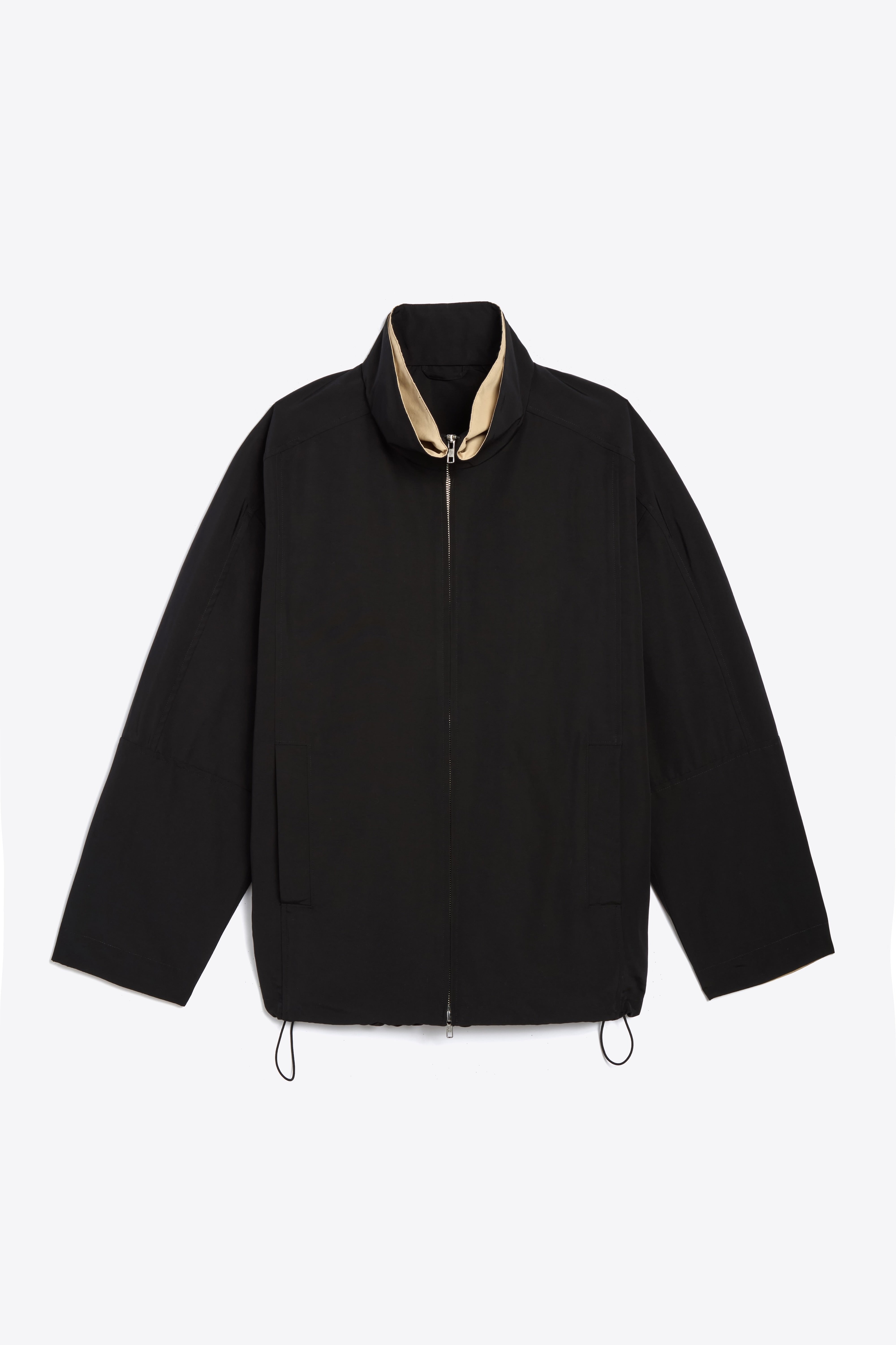 Loop Zip up Jacket in Black